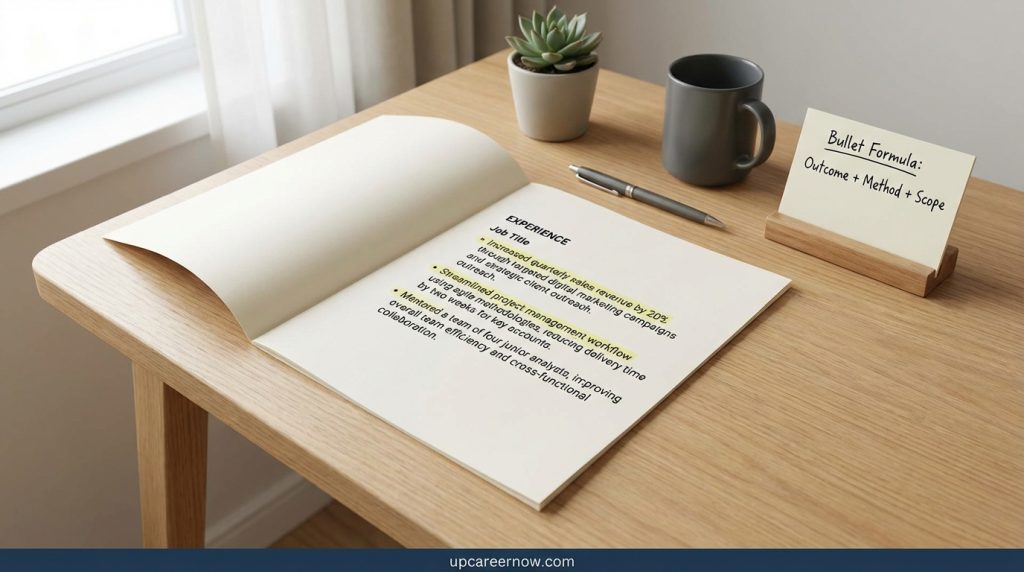 work experience section